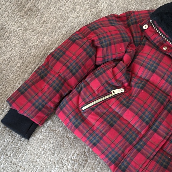 NB Series by Nicole Benisti Red and Black Plaid Puffer Jacket - Picture 5 of 13